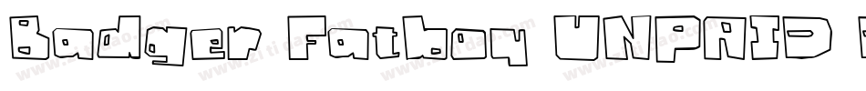 Badger Fatboy UNPAID DEMO字体转换